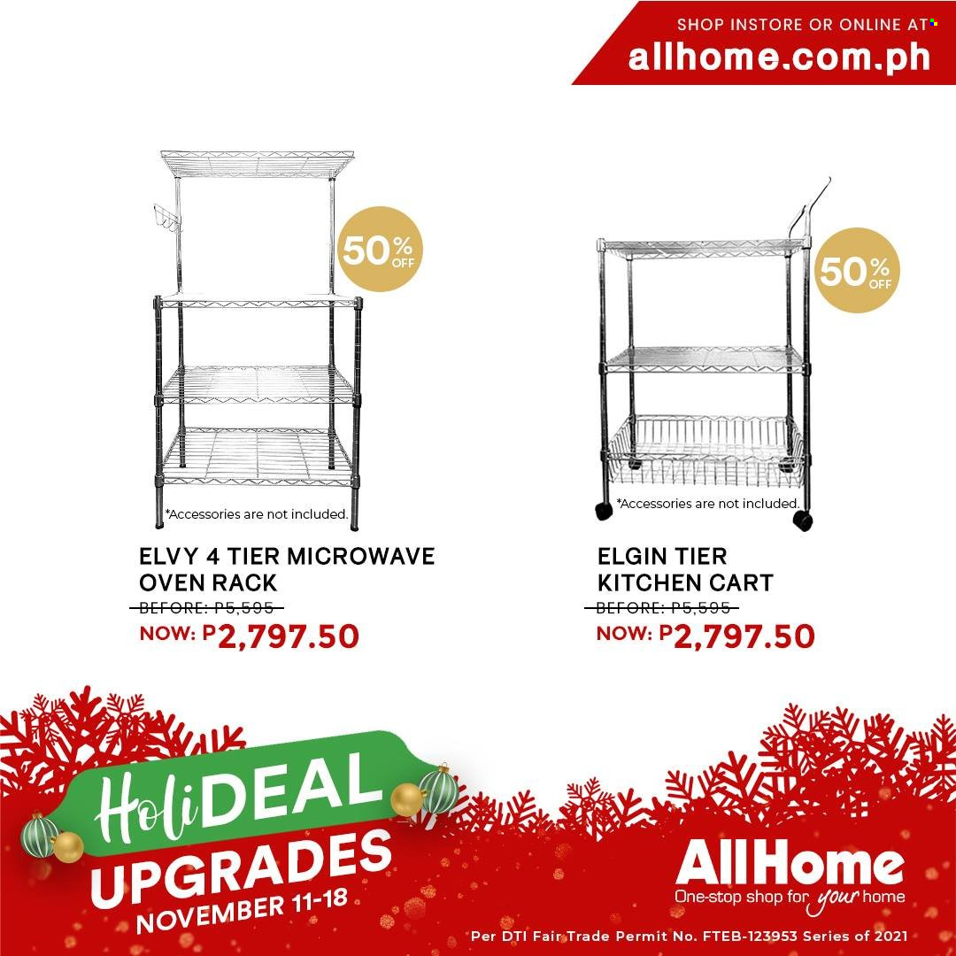 AllHome offer  - 11.11.2021 - 18.11.2021 - Sales products - oven, microwave oven, kitchen cart, cart. Page 8.