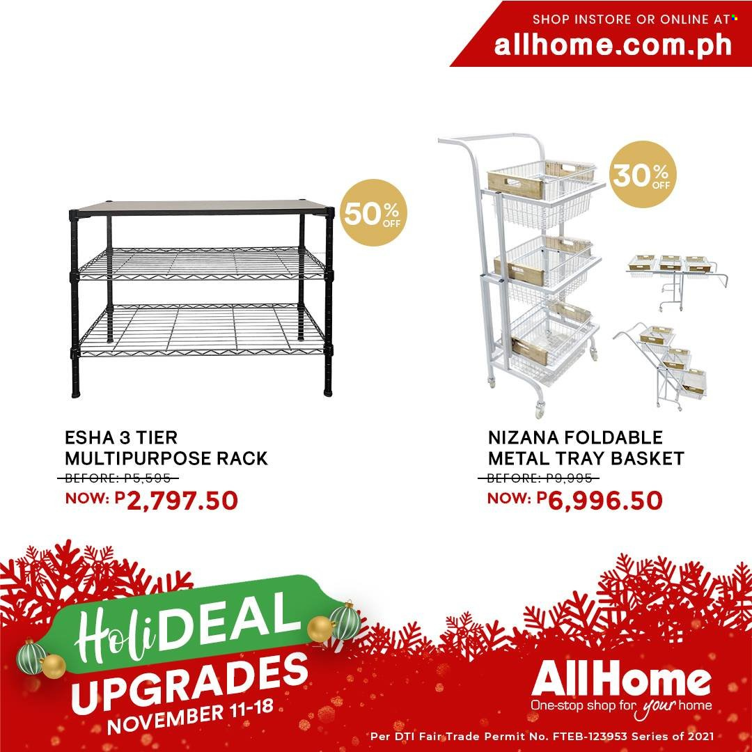 thumbnail - AllHome offer  - 11.11.2021 - 18.11.2021 - Sales products - basket, tray. Page 9.