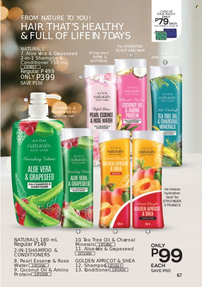 thumbnail - Avon offer  - 1.12.2021 - 31.12.2021 - Sales products - shampoo, Avon, coconut oil, conditioner, tea tree oil. Page 65.