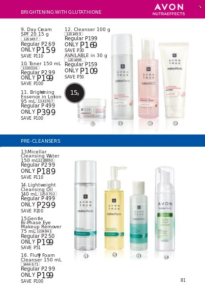 thumbnail - Avon offer  - 1.12.2021 - 31.12.2021 - Sales products - Avon, cleanser, toner, Nutra Effects, makeup remover. Page 79.