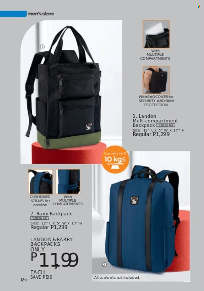 thumbnail - Avon offer  - 1.12.2021 - 31.12.2021 - Sales products - backpack. Page 124.