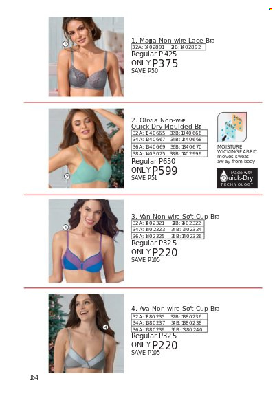 thumbnail - Avon offer  - 1.12.2021 - 31.12.2021 - Sales products - quick dry, cup, bra. Page 162.
