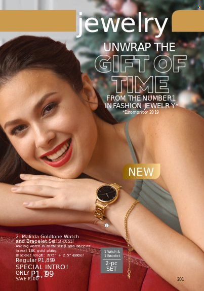 thumbnail - Avon offer  - 1.12.2021 - 31.12.2021 - Sales products - bracelet, watch, jewelry. Page 199.