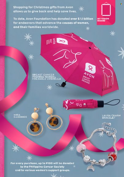 thumbnail - Avon offer  - Sales products - Avon, bracelet, earrings, umbrella. Page 59.