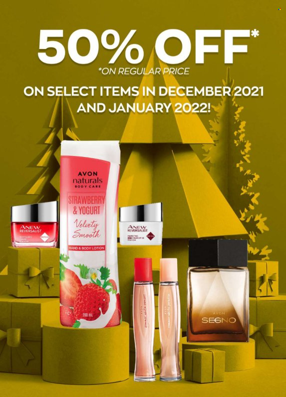 thumbnail - Avon offer  - Sales products - Avon, Anew, body lotion. Page 1.