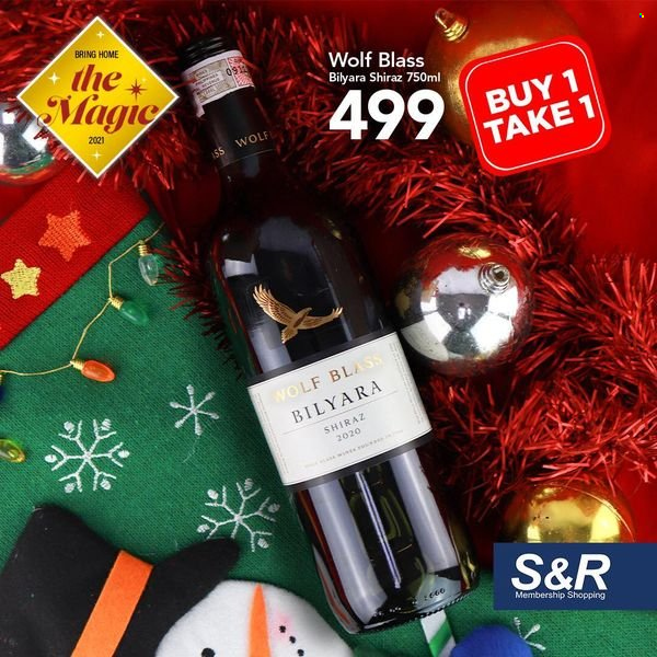 S&R Membership Shopping offer  - Sales products - red wine, wine, Shiraz. Page 1.