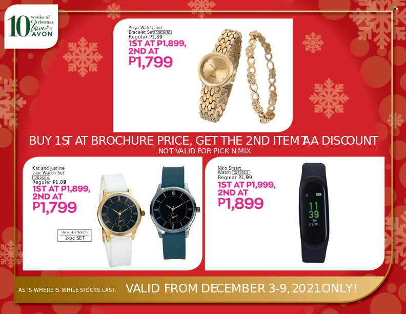 thumbnail - Avon offer  - 3.12.2021 - 9.12.2021 - Sales products - Avon, smart watch, bracelet. Page 5.