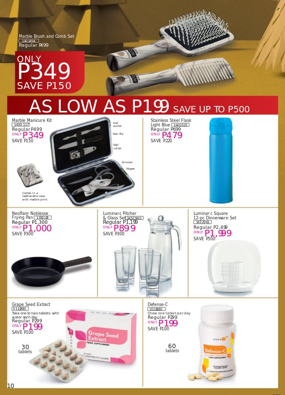thumbnail - Avon offer  - 18.12.2021 - 31.12.2021 - Sales products - comb, manicure, manicure tool, brush, pitcher, pan. Page 10.