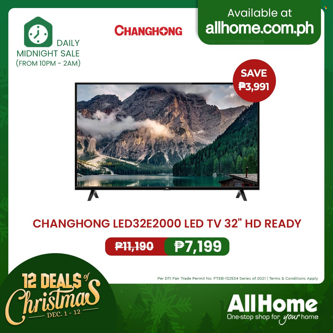 AllHome offer  - 1.12.2021 - 12.12.2021 - Sales products - LED TV, TV. Page 8.