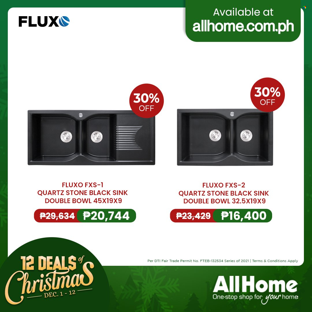 AllHome offer  - 1.12.2021 - 12.12.2021 - Sales products - bowl, sink. Page 17.