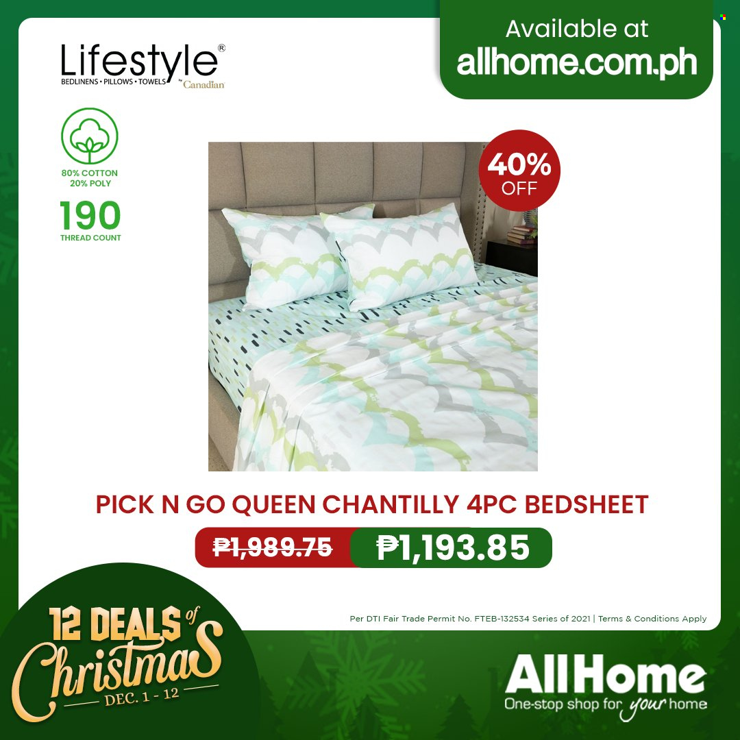 thumbnail - AllHome offer  - 1.12.2021 - 12.12.2021 - Sales products - bedding, pillow, towel. Page 22.