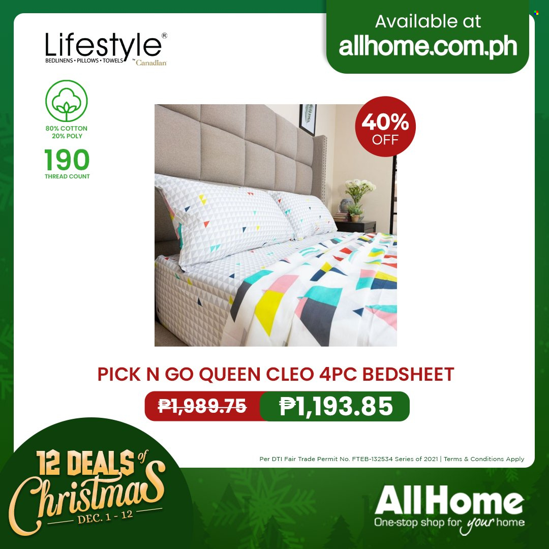 AllHome offer  - 1.12.2021 - 12.12.2021 - Sales products - bedding, pillow, towel. Page 23.