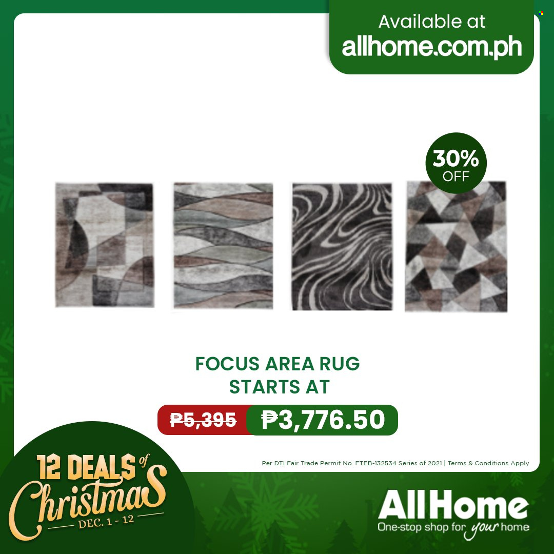 thumbnail - AllHome offer  - 1.12.2021 - 12.12.2021 - Sales products - rug, area rug. Page 31.