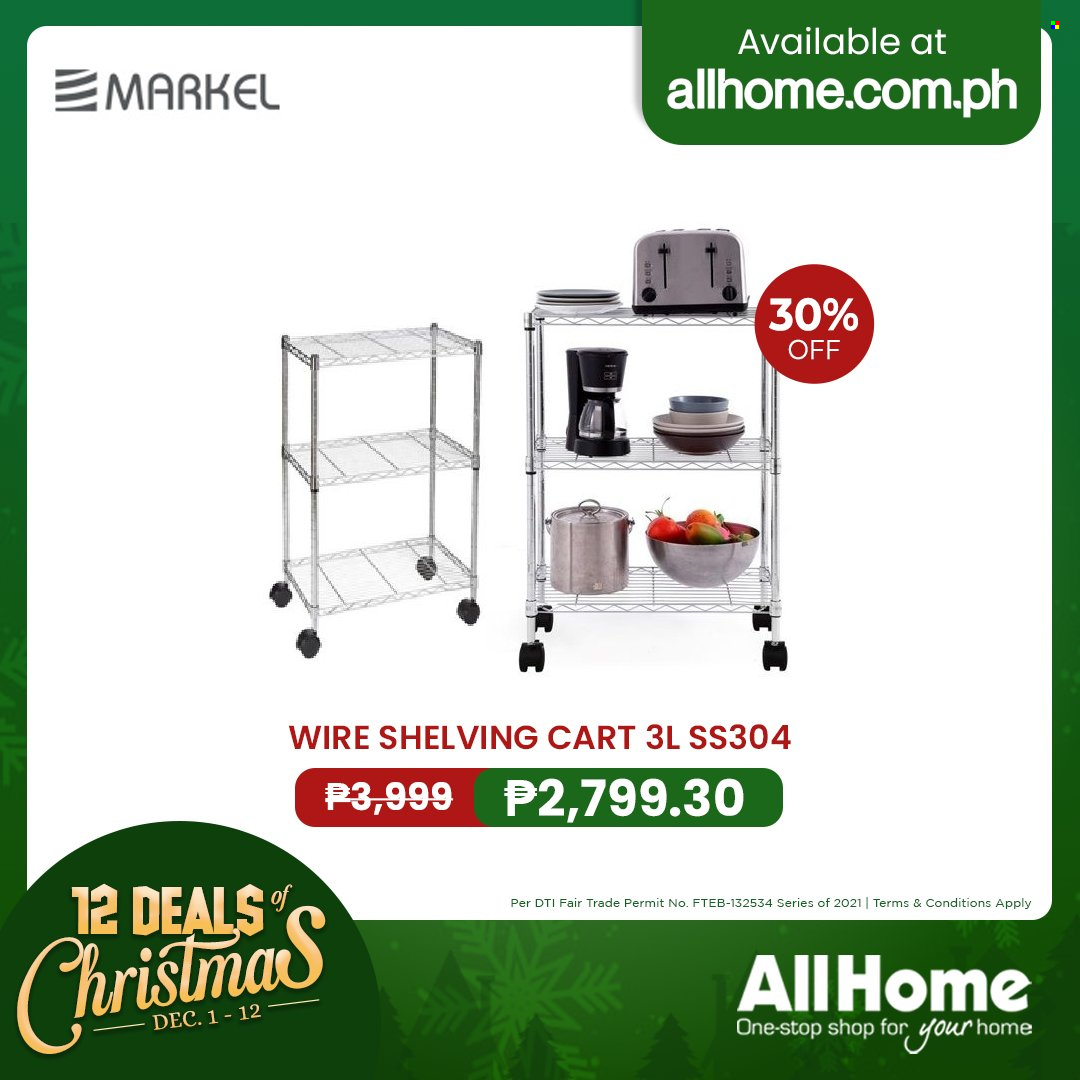 AllHome offer  - 1.12.2021 - 12.12.2021 - Sales products - cart. Page 40.