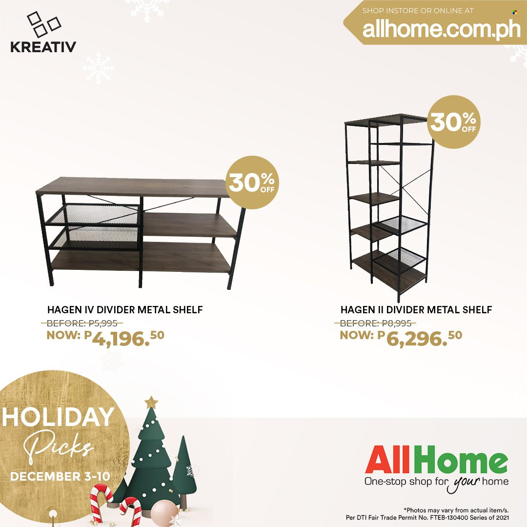 thumbnail - AllHome offer  - 3.12.2021 - 10.12.2021 - Sales products - shelves. Page 4.