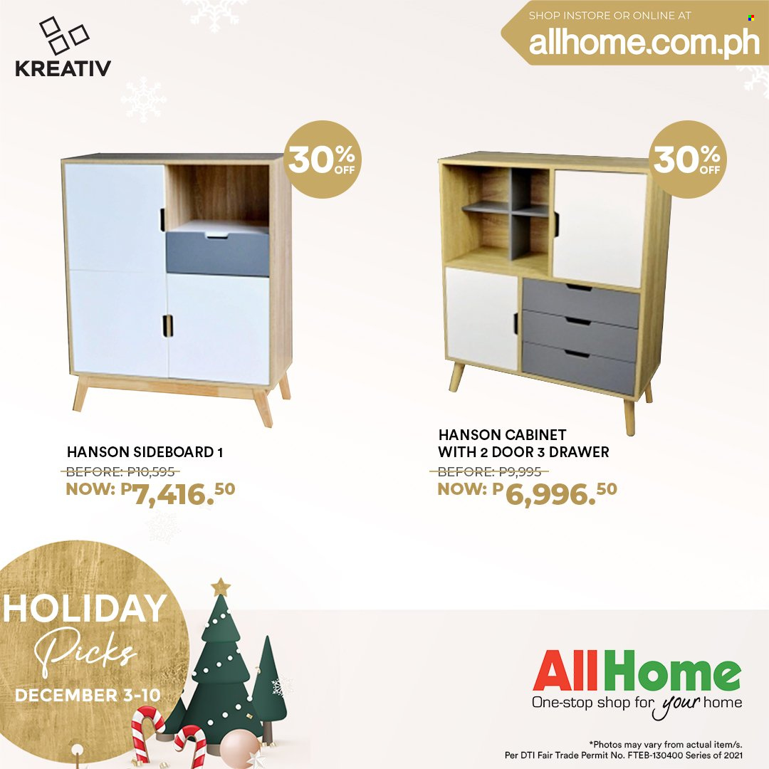 AllHome offer  - 3.12.2021 - 10.12.2021 - Sales products - cabinet, sideboard. Page 7.