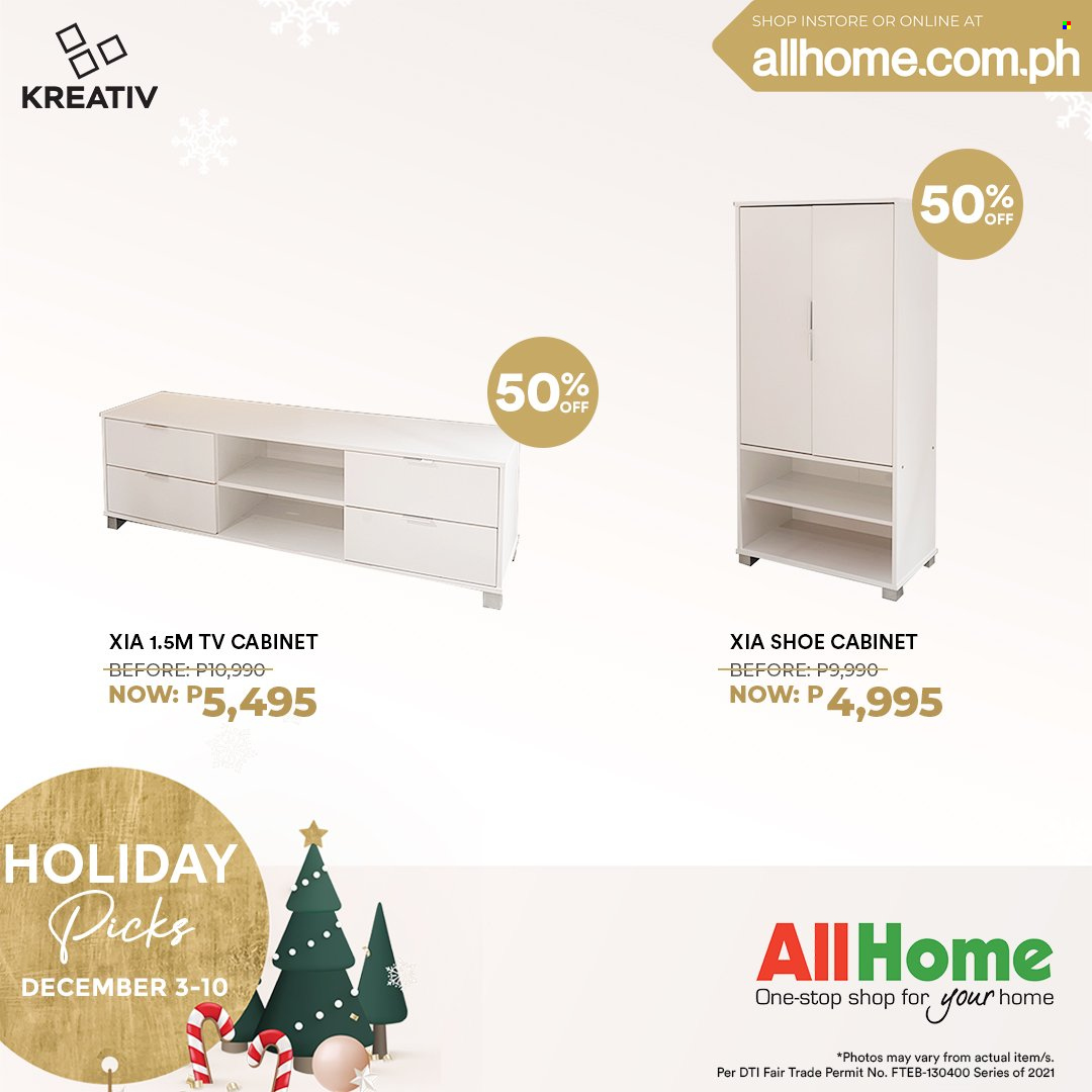 AllHome offer  - 3.12.2021 - 10.12.2021 - Sales products - TV, cabinet, shoe cabinet. Page 11.