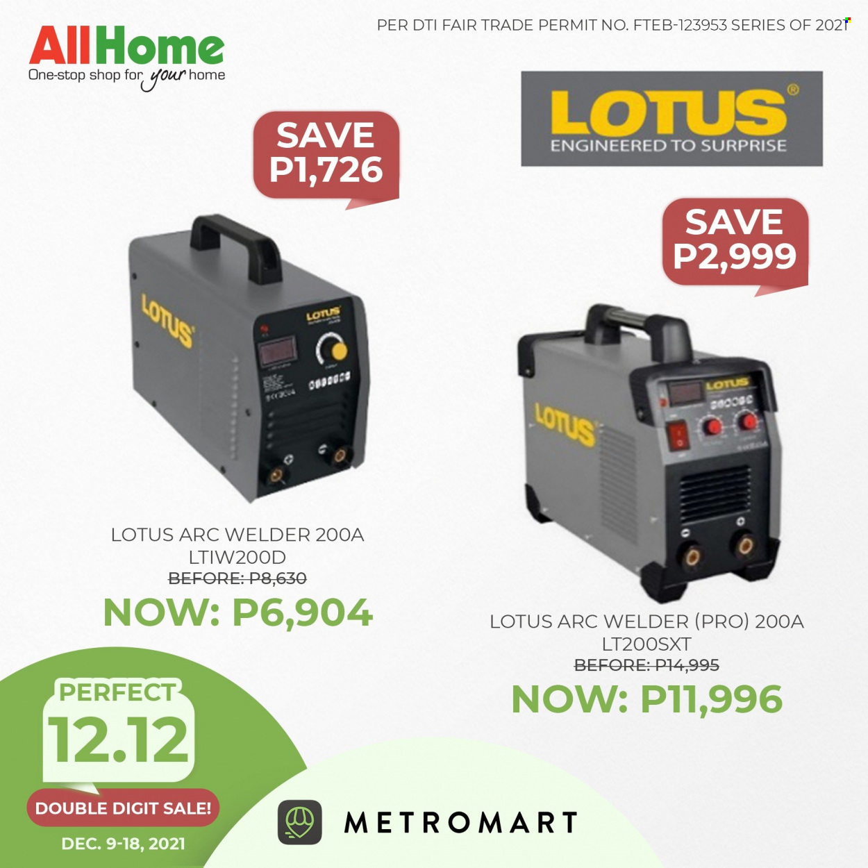 thumbnail - AllHome offer  - 9.12.2021 - 18.12.2021 - Sales products - Lotus, welder. Page 2.