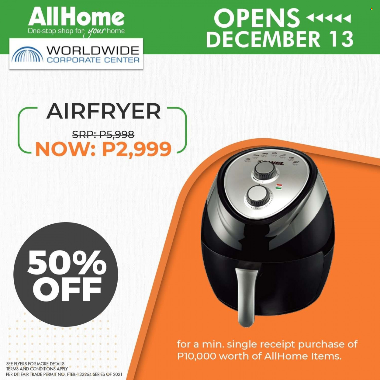 AllHome offer  - 13.12.2021 - 13.12.2021 - Sales products - air fryer. Page 3.