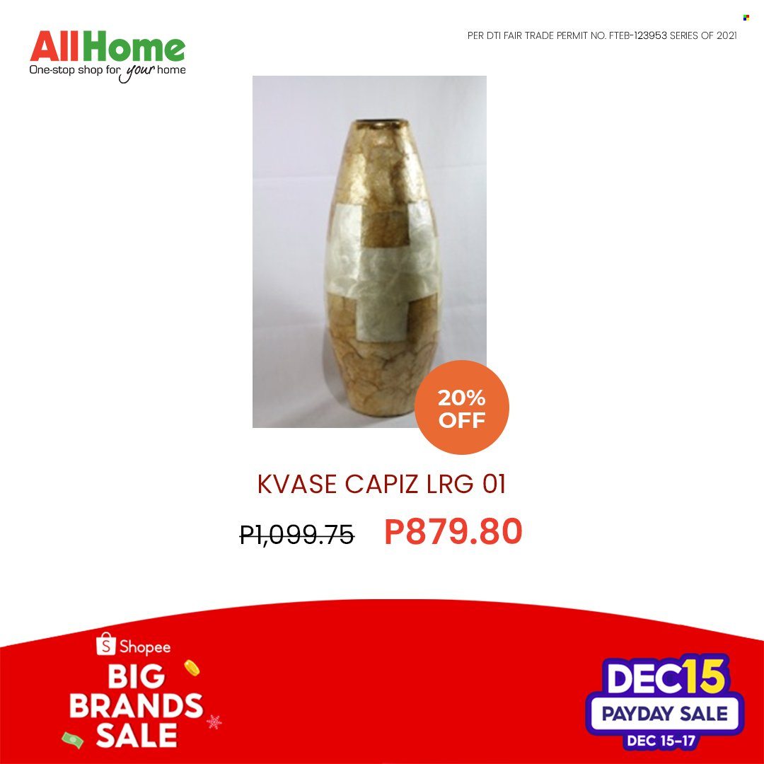 AllHome offer  - 15.12.2021 - 17.12.2021. Page 19.