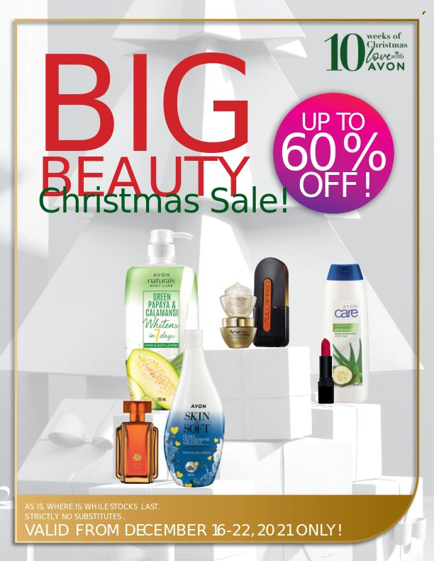 Avon offer  - 16.12.2021 - 22.12.2021 - Sales products - Avon, Anew. Page 1.