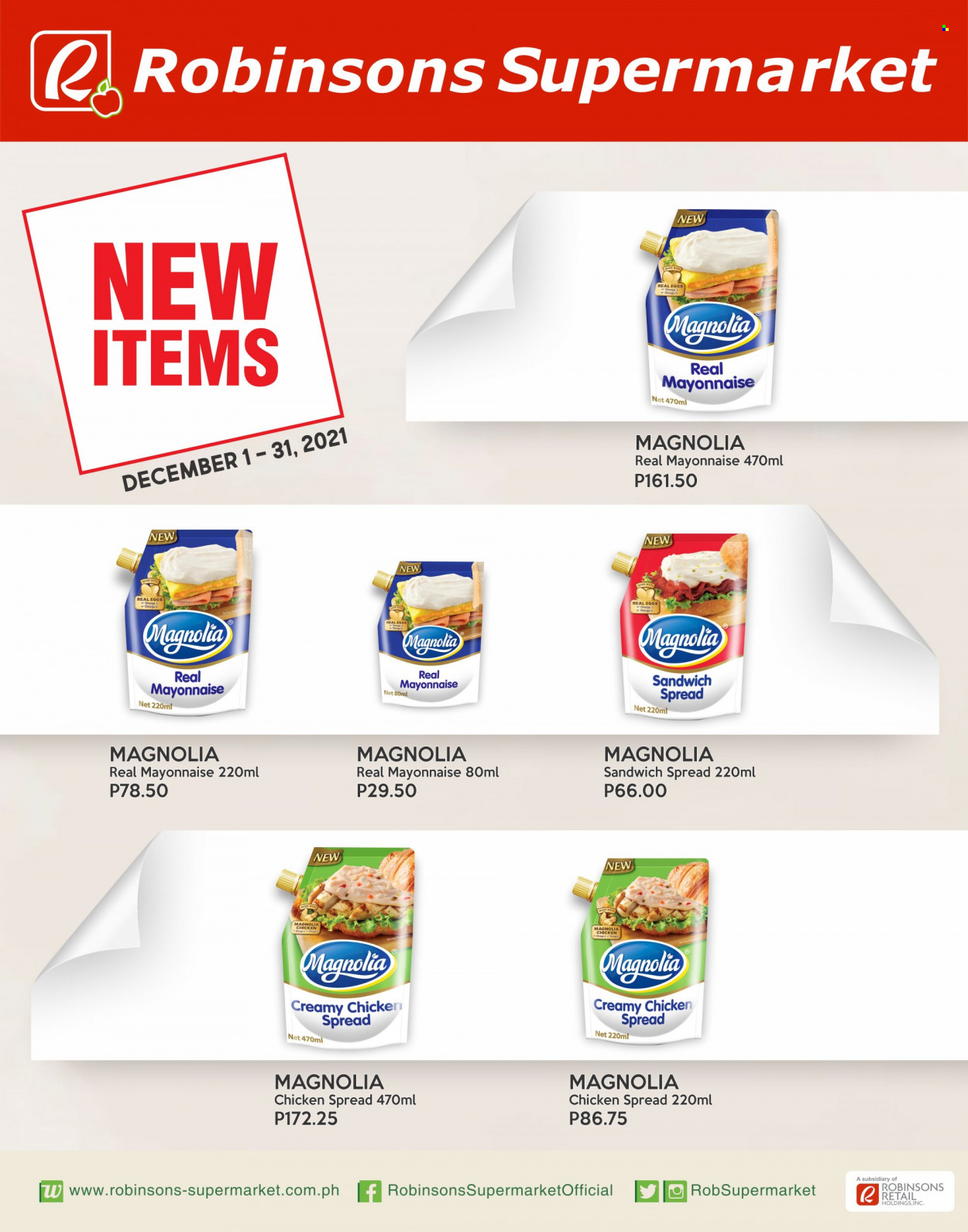 thumbnail - Robinsons Supermarket offer  - 1.12.2021 - 31.12.2021 - Sales products - sandwich, eggs, mayonnaise. Page 2.