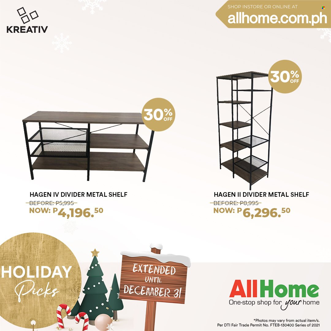 thumbnail - AllHome offer  - 18.12.2021 - 31.12.2021 - Sales products - shelves. Page 4.