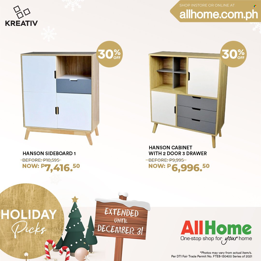 thumbnail - AllHome offer  - 18.12.2021 - 31.12.2021 - Sales products - cabinet, sideboard. Page 7.