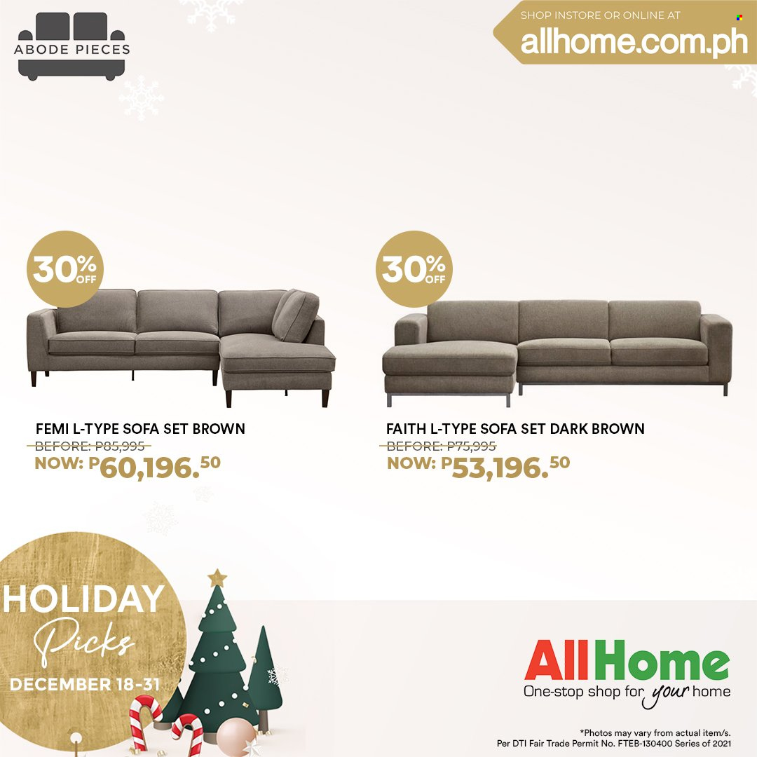 AllHome offer  - 18.12.2021 - 31.12.2021 - Sales products - sofa. Page 17.
