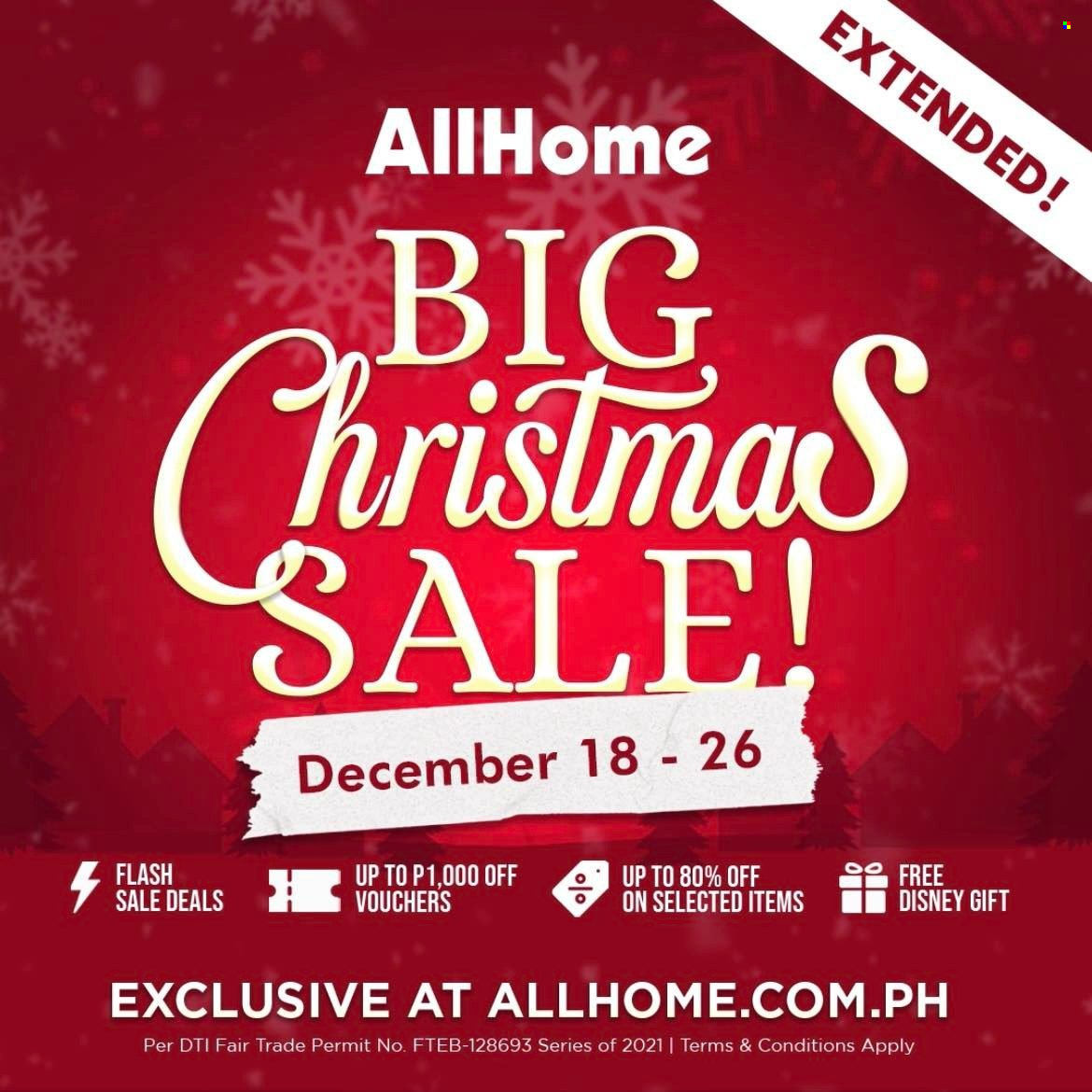 thumbnail - AllHome offer  - 18.12.2021 - 26.12.2021 - Sales products - Disney. Page 1.
