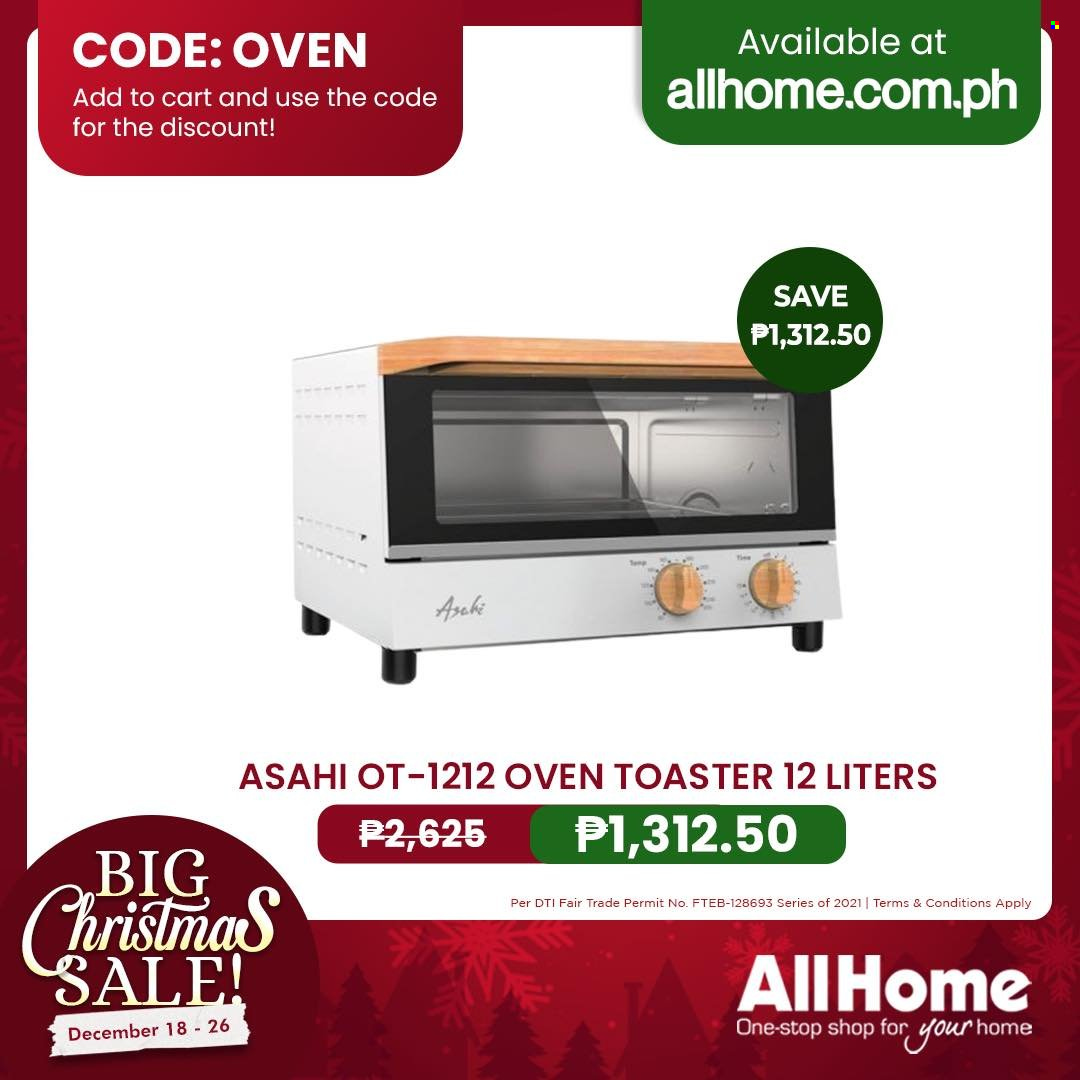 AllHome offer  - 18.12.2021 - 26.12.2021 - Sales products - oven, cart. Page 2.