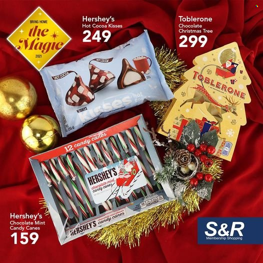 thumbnail - S&R Membership Shopping offer  - Sales products - Hershey's, chocolate, Toblerone, hot cocoa, christmas tree. Page 1.