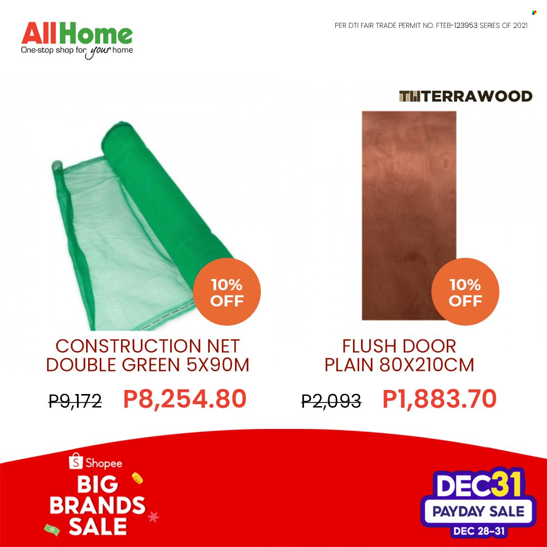 thumbnail - AllHome offer  - 28.12.2021 - 31.12.2021 - Sales products - door. Page 2.