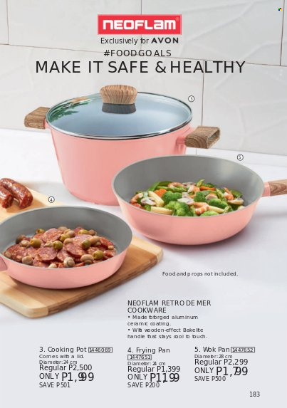 thumbnail - Avon offer  - 1.1.2022 - 31.1.2022 - Sales products - Avon, cookware set, lid, pot, pan, wok, hat. Page 183.