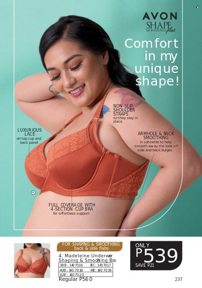 thumbnail - Avon offer  - 1.1.2022 - 31.1.2022 - Sales products - Avon, cup, bra. Page 237.