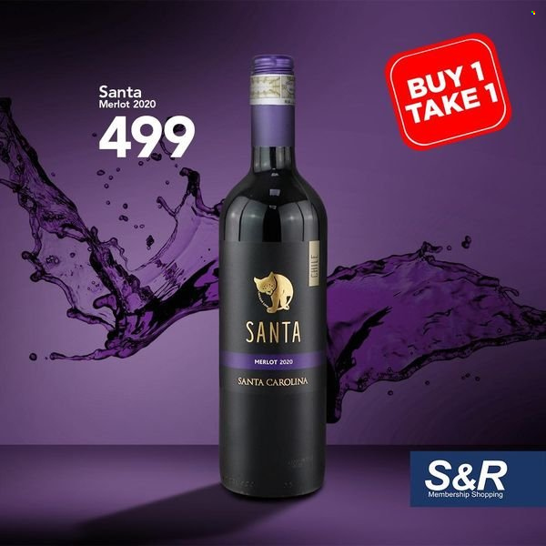 S&R Membership Shopping offer  - Sales products - Santa, red wine, wine, Merlot. Page 2.