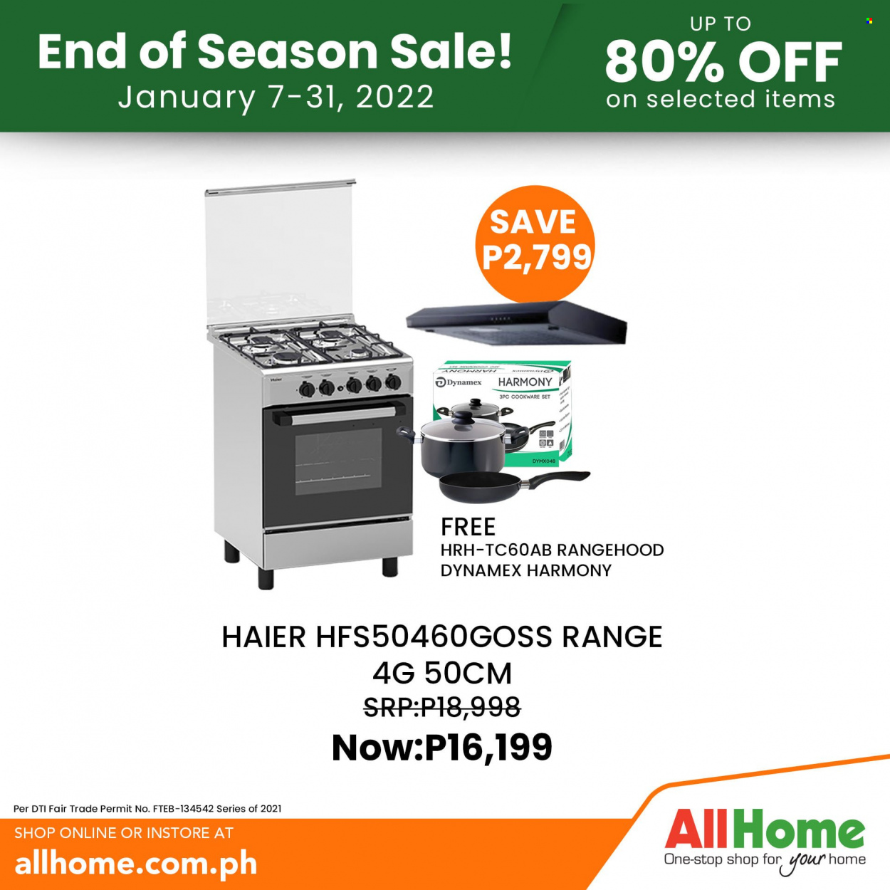 thumbnail - AllHome offer  - 7.1.2022 - 31.1.2022 - Sales products - cookware set, Haier. Page 2.