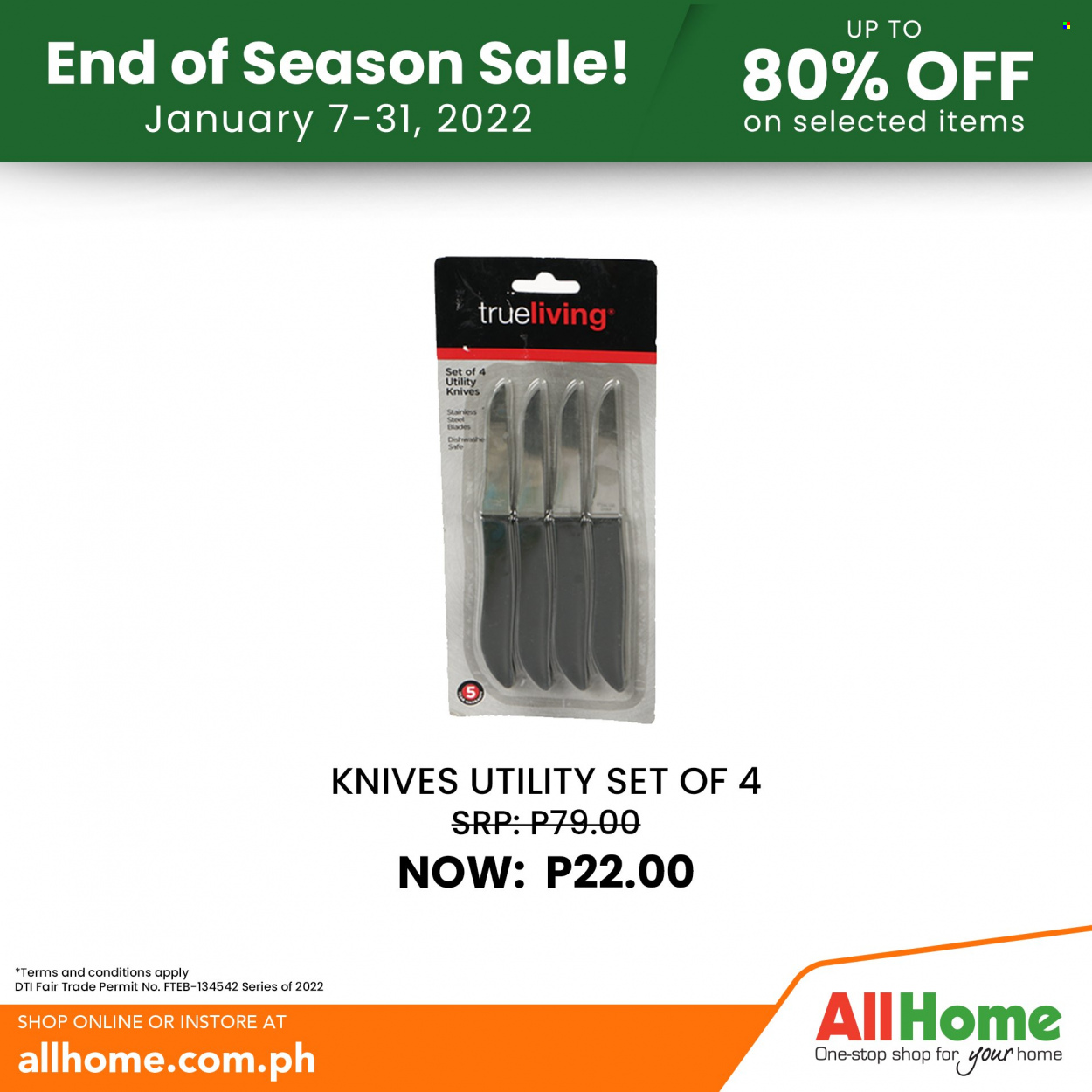 thumbnail - AllHome offer  - 7.1.2022 - 31.1.2022 - Sales products - knife. Page 24.