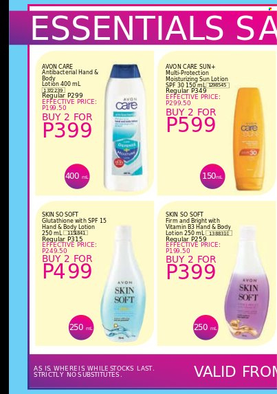 thumbnail - Avon offer  - 7.1.2022 - 12.1.2022 - Sales products - Avon, Skin So Soft, sun lotion. Page 4.
