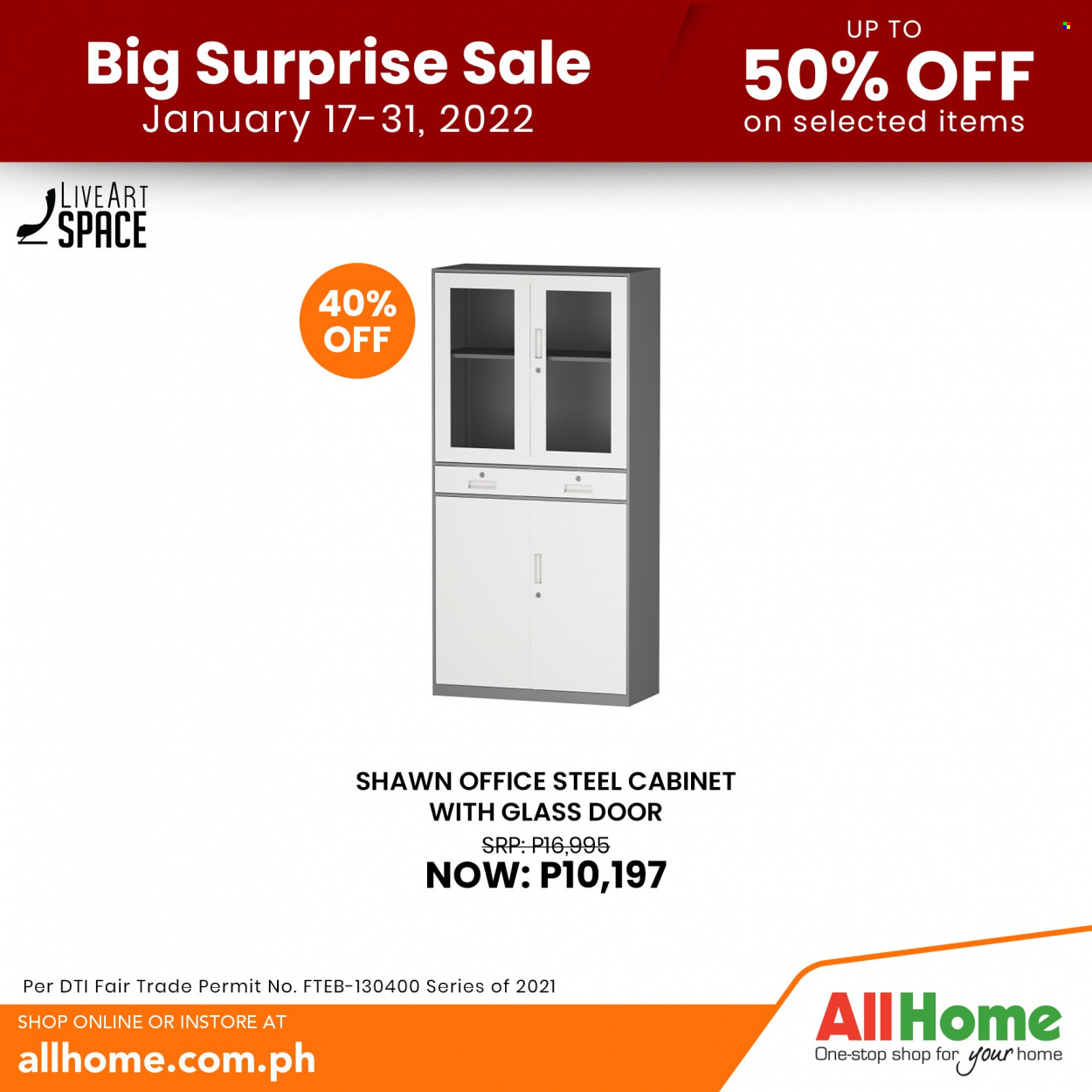 thumbnail - AllHome offer  - 17.1.2022 - 31.1.2022 - Sales products - cabinet, door, glass door. Page 11.
