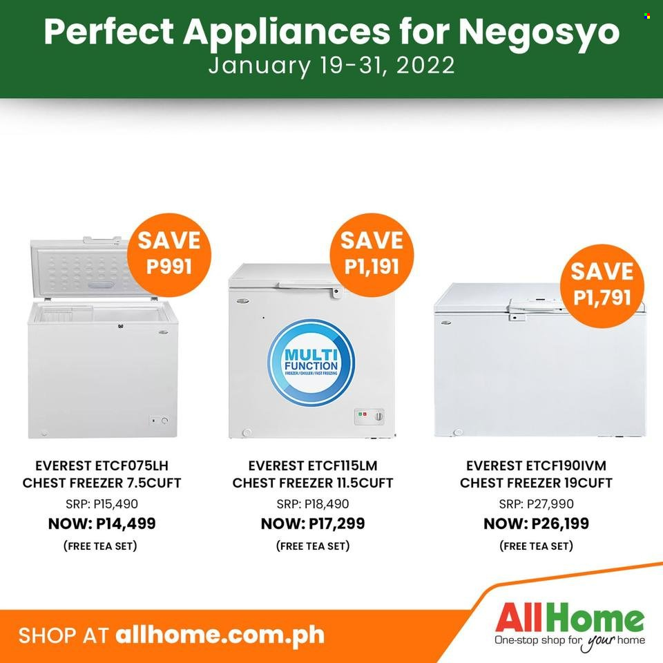 thumbnail - AllHome offer  - 19.1.2022 - 31.1.2022 - Sales products - freezer, chest freezer. Page 7.