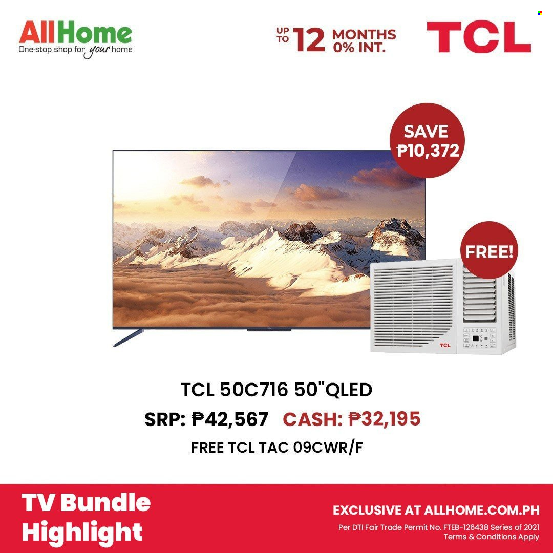 thumbnail - AllHome offer  - Sales products - TCL, TV. Page 1.