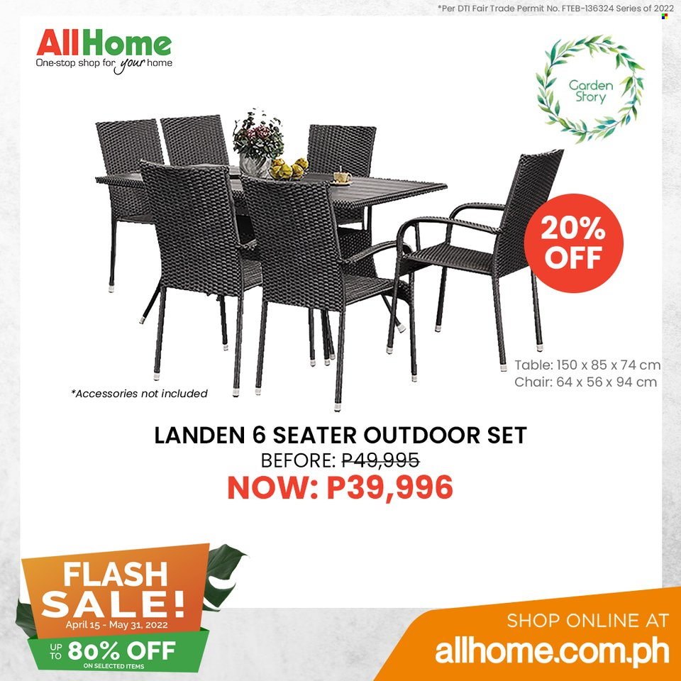 thumbnail - AllHome offer  - 15.4.2022 - 31.5.2022 - Sales products - table, chair. Page 3.
