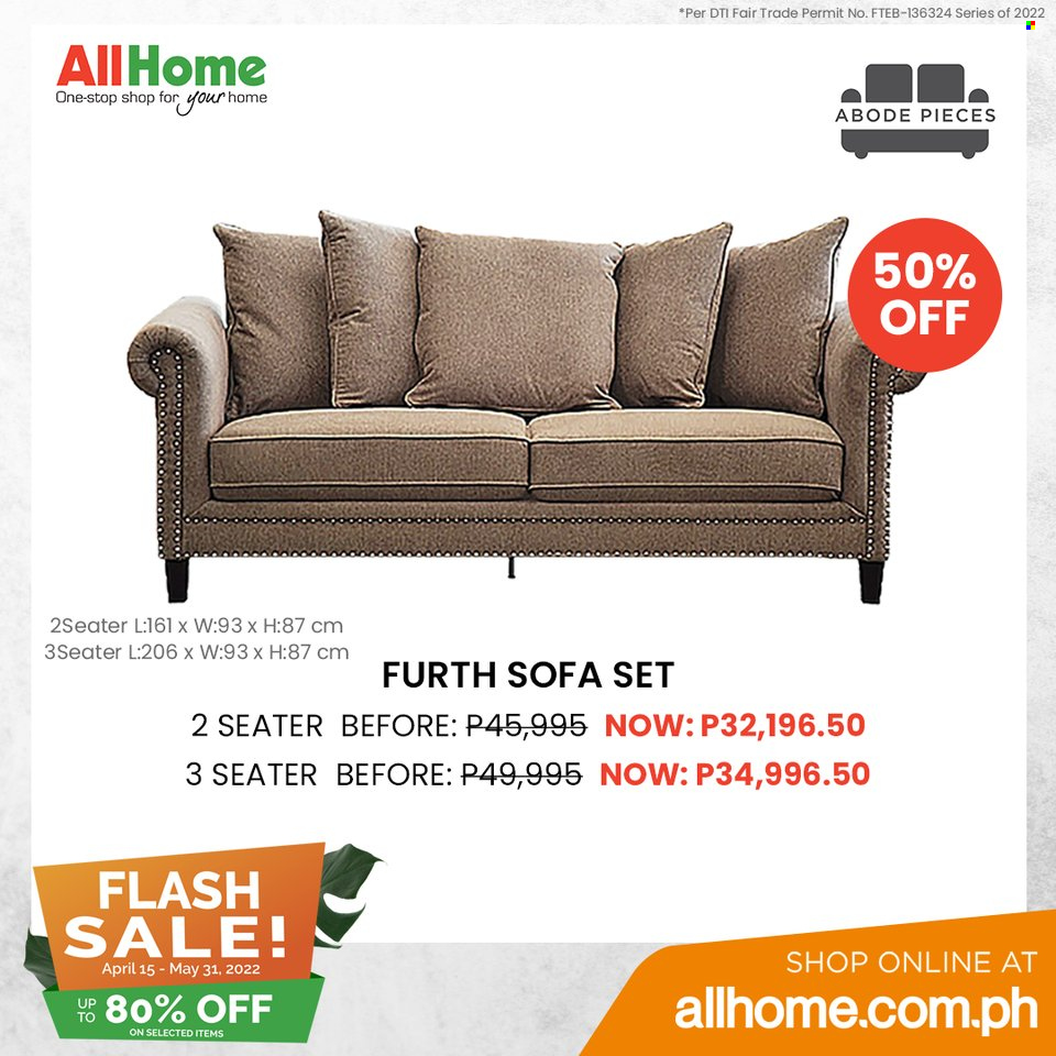 thumbnail - AllHome offer  - 15.4.2022 - 31.5.2022 - Sales products - sofa. Page 11.