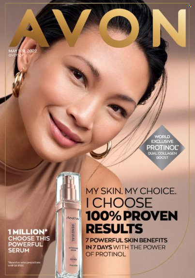 thumbnail - Avon offer  - 1.5.2022 - 31.5.2022 - Sales products - Avon, Anew, serum. Page 1.