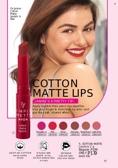 thumbnail - Avon offer  - 1.5.2022 - 31.5.2022 - Sales products - Avon, lipstick. Page 77.