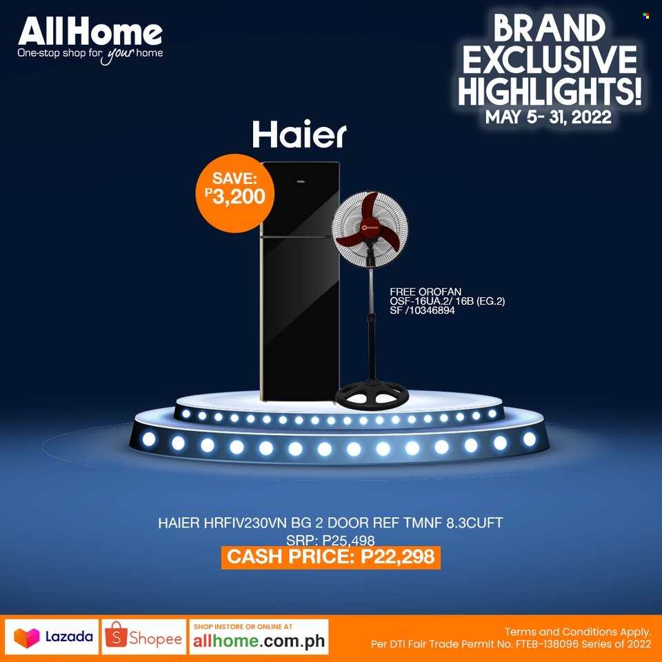 thumbnail - AllHome offer  - 5.5.2022 - 31.5.2022 - Sales products - Haier. Page 8.