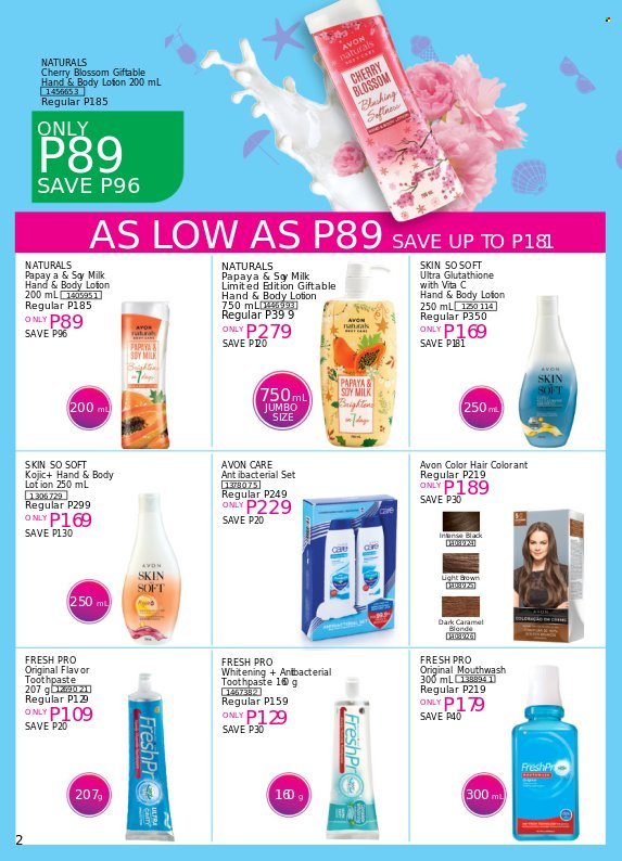 thumbnail - Avon offer  - 21.5.2022 - 31.5.2022 - Sales products - Avon, toothpaste, mouthwash, Skin So Soft, body lotion. Page 4.