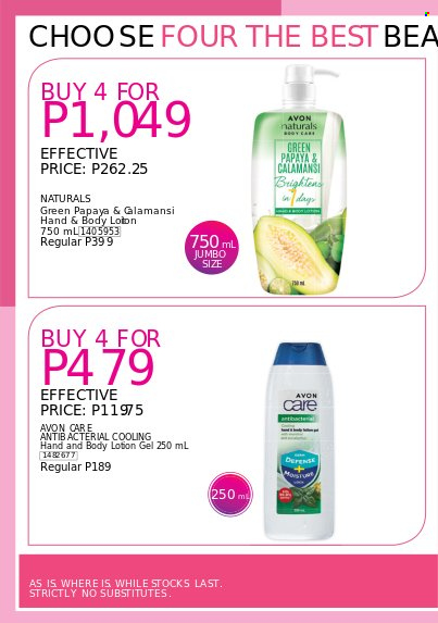thumbnail - Avon offer  - 14.5.2022 - 19.5.2022 - Sales products - Avon, body lotion. Page 4.