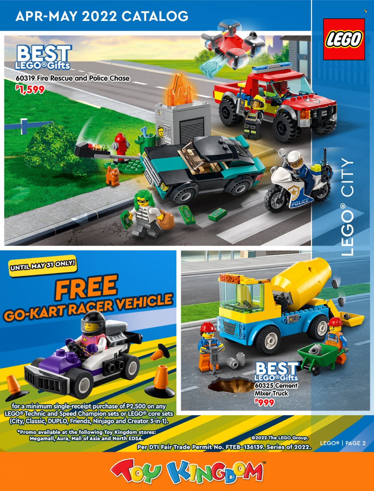 thumbnail - Toy Kingdom offer  - 1.4.2022 - 31.5.2022 - Sales products - Ninjago, LEGO, LEGO Duplo, toys, vehicle. Page 2.